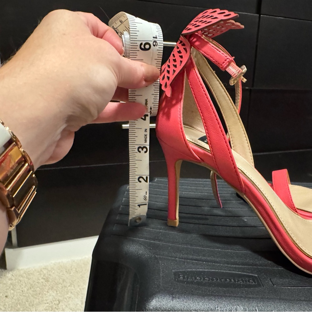 White House Black Market Pink Heels with Cutout Detail